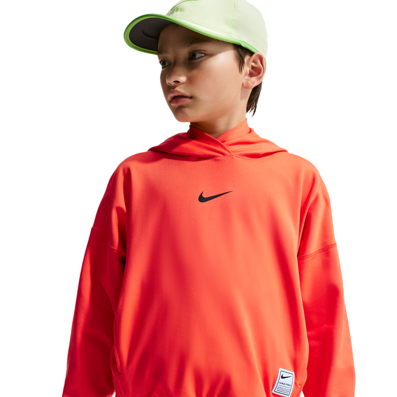 Nike Pro DriFit Fleece Pullover Hoodie Image 4 of 7. Tap to open photo gallery.