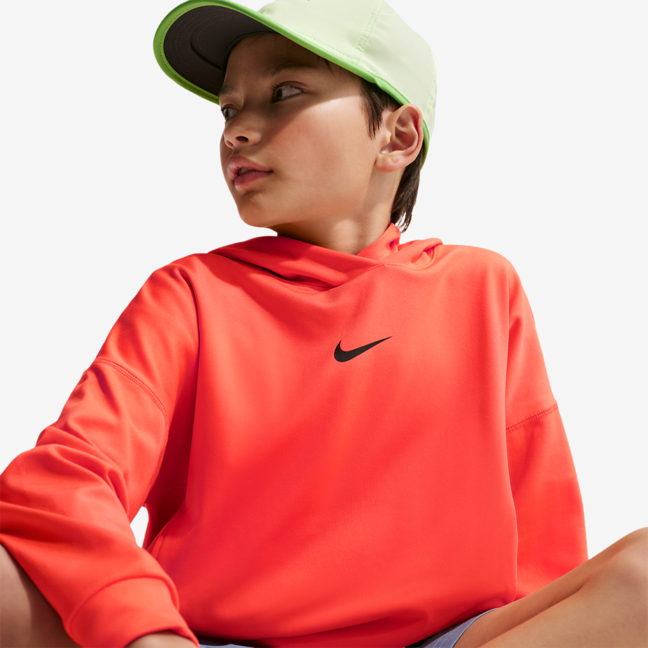 Nike Pro DriFit Fleece Pullover Hoodie Image 5 of 7. Tap to open photo gallery.