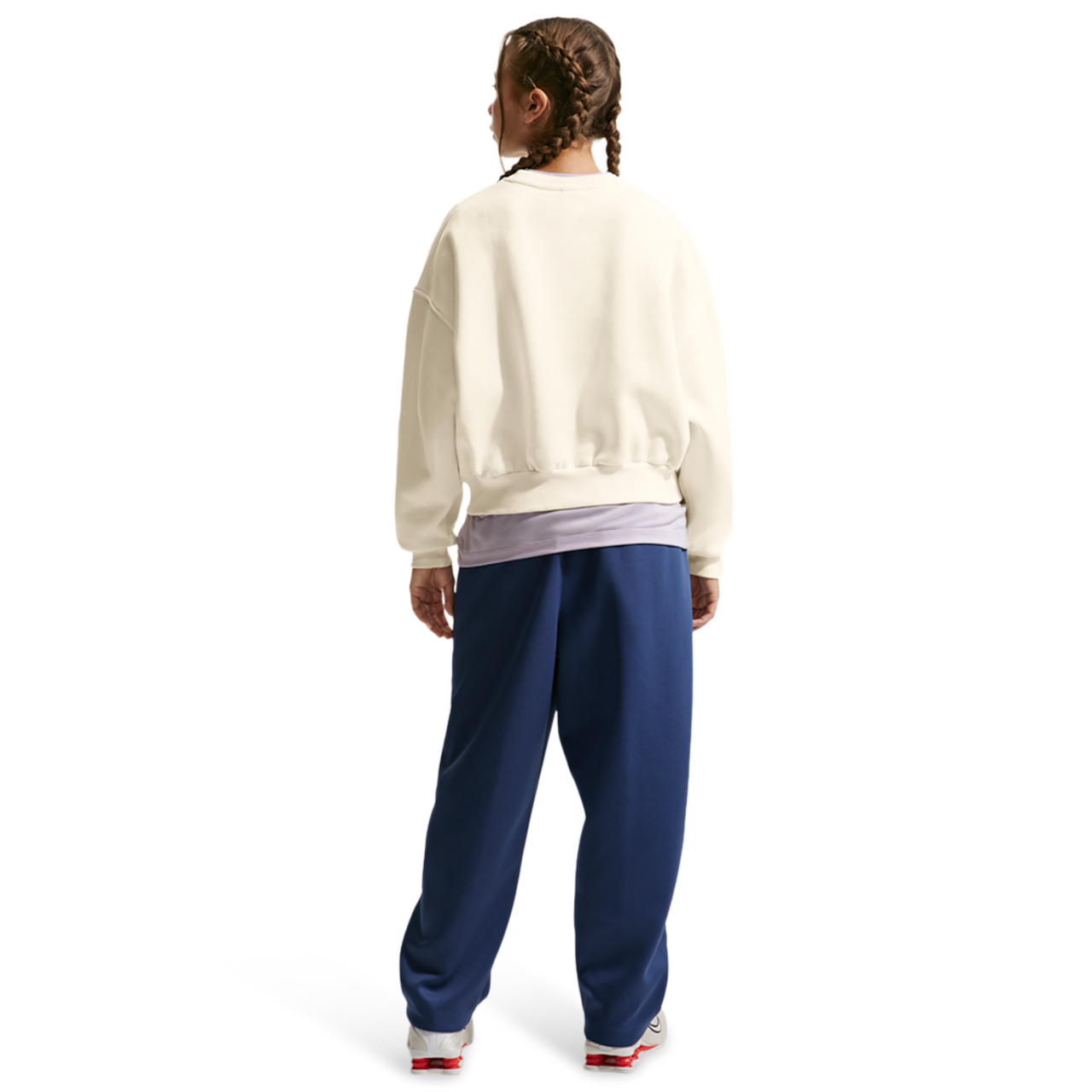 Nike NSW Club Fleece Boxy Crew GFX Image 4 of 4. Tap to open photo gallery.