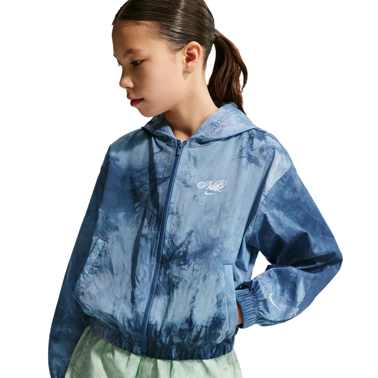 Nike NSW Woven Track Jacket Gfx Image 1 of 4. Tap to open photo gallery.