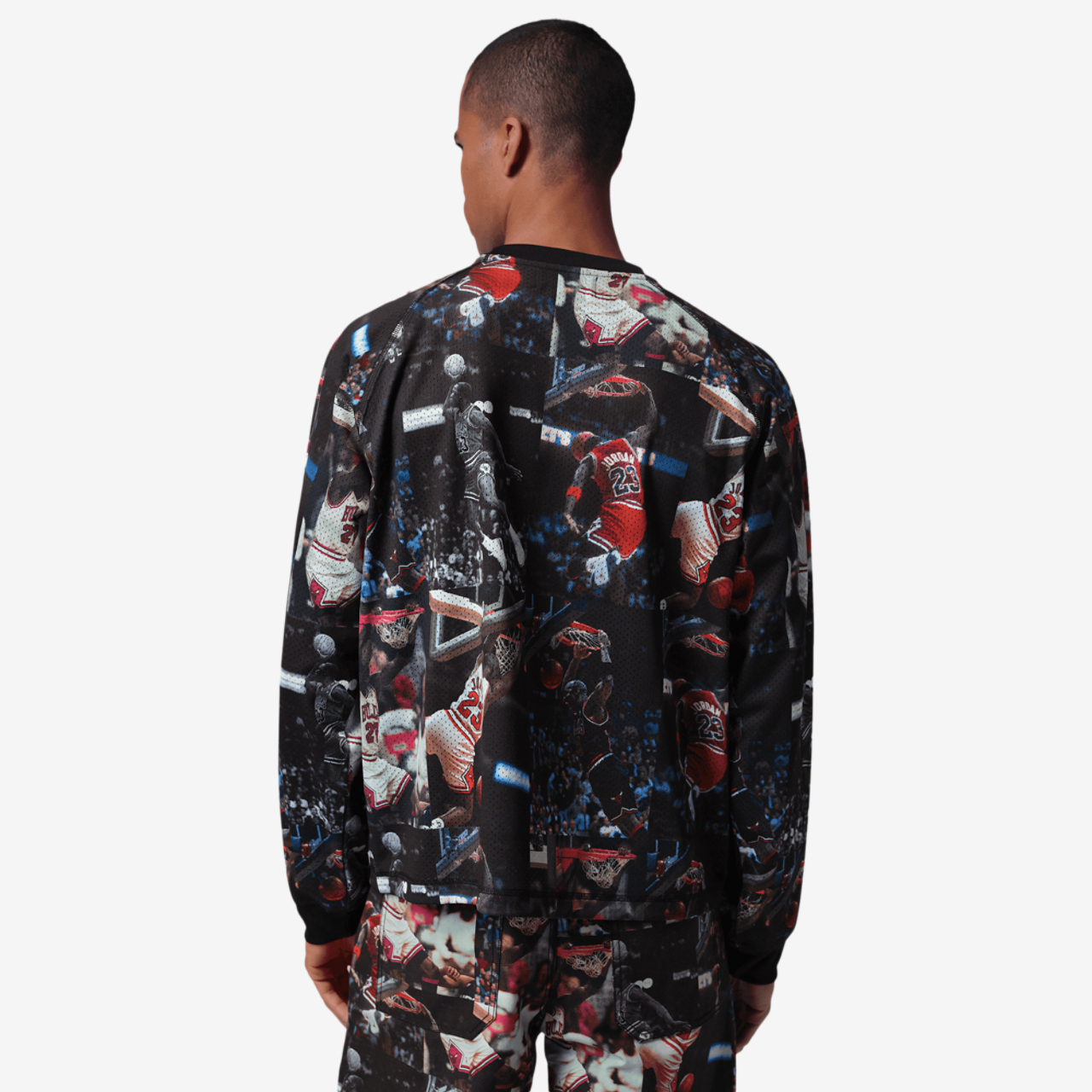 Jordan Flight AOP Long Sleeve Jersey Image 2 of 4. Tap to open photo gallery.