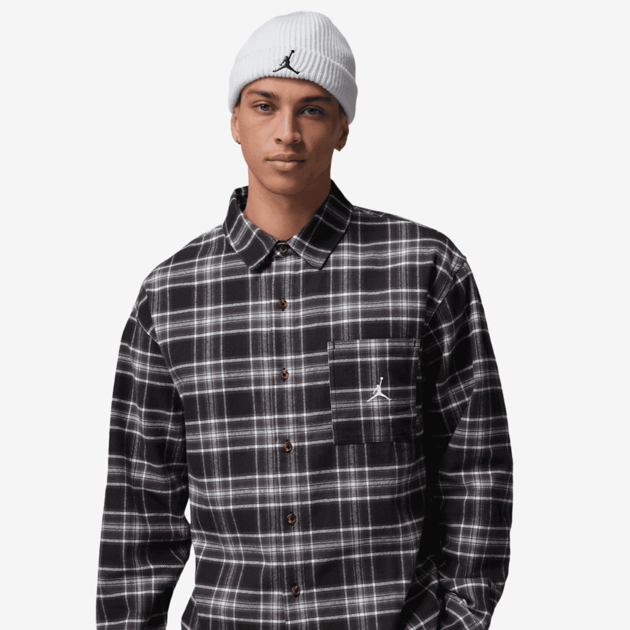 Jordan Brooklyn Flannel Graphic Long Sleeve Image 1 of 6. Tap to open photo gallery.