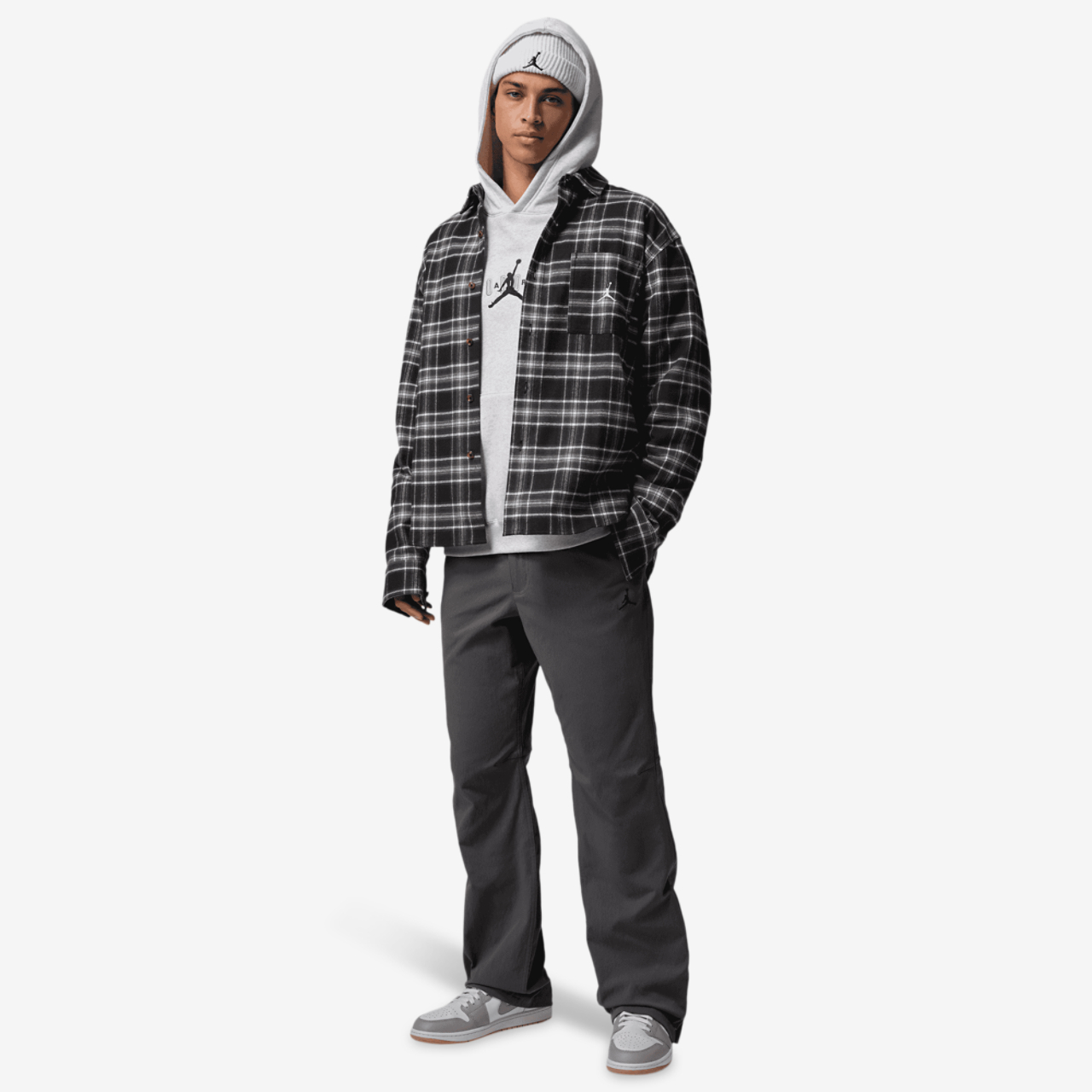 Jordan Brooklyn Flannel Graphic Long Sleeve Image 6 of 6. Tap to open photo gallery.