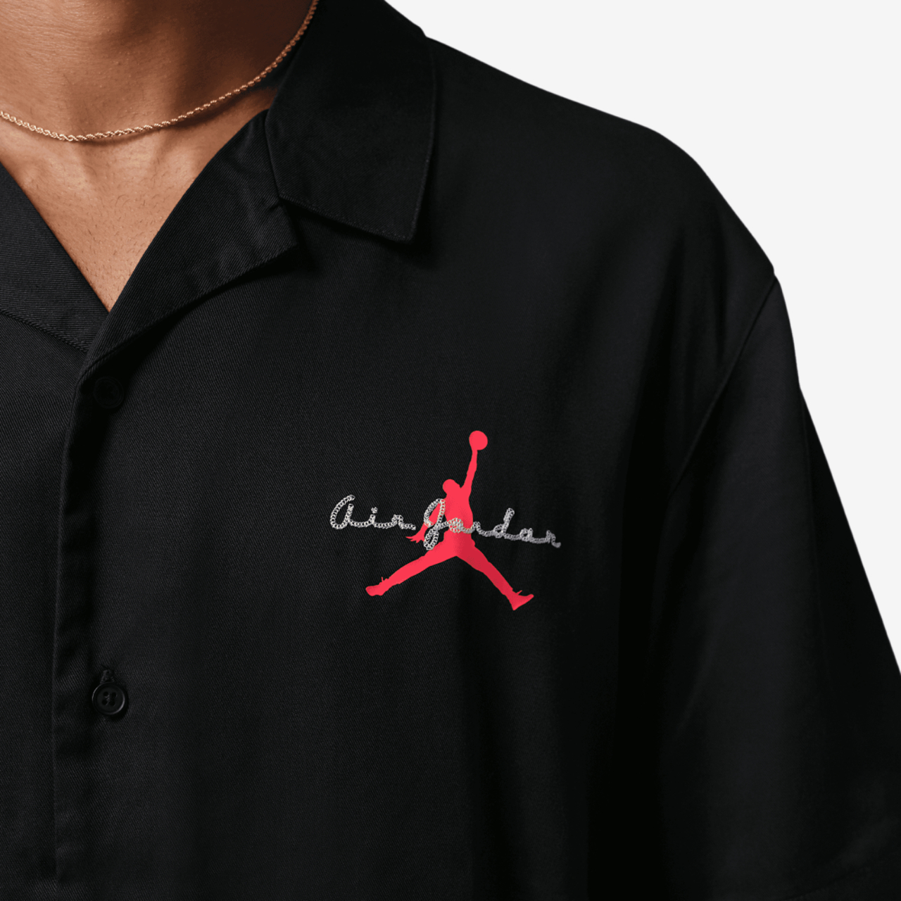 Jordan Brooklyn Bowling Shirt Image 4 of 5. Tap to open photo gallery.