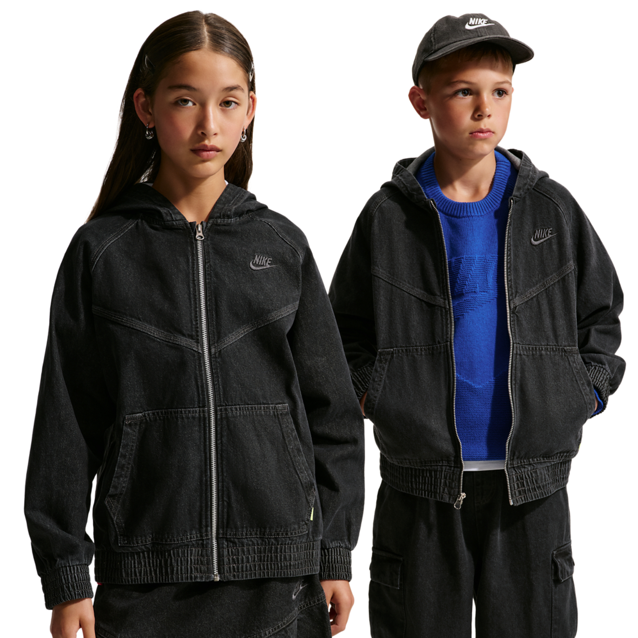 Nike NSW WR Denim Full Zip Jacket - Boys' Grade School | Kids Foot