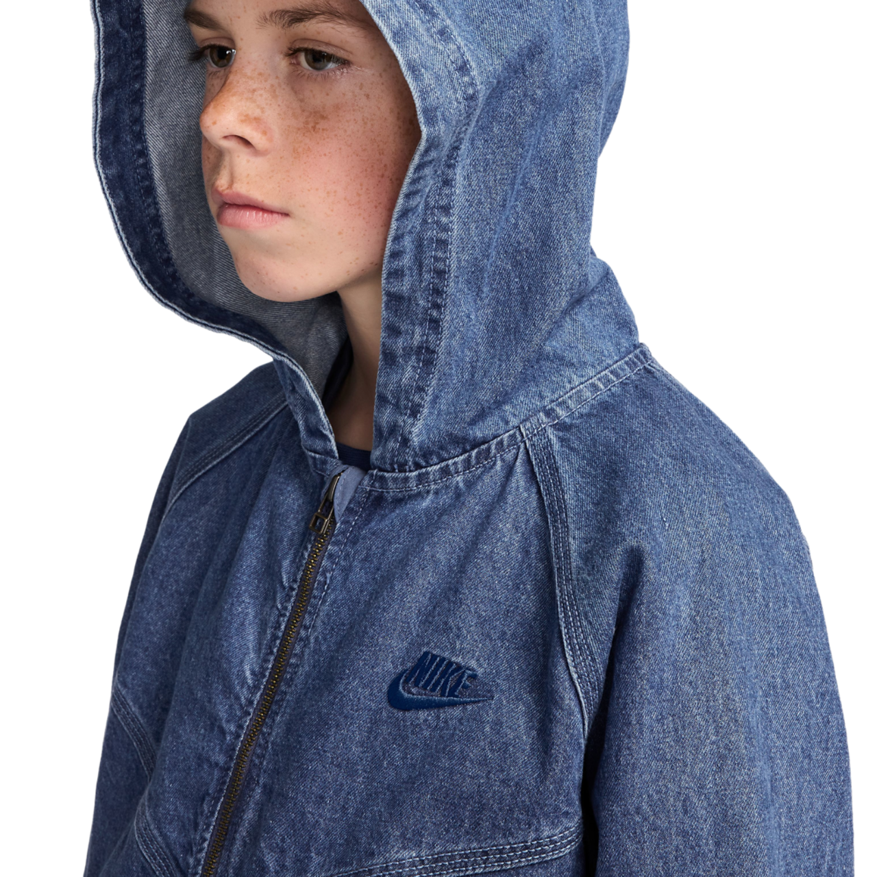 Nike NSW WR Denim Full Zip Jacket - Boys' Grade School | Foot Locker