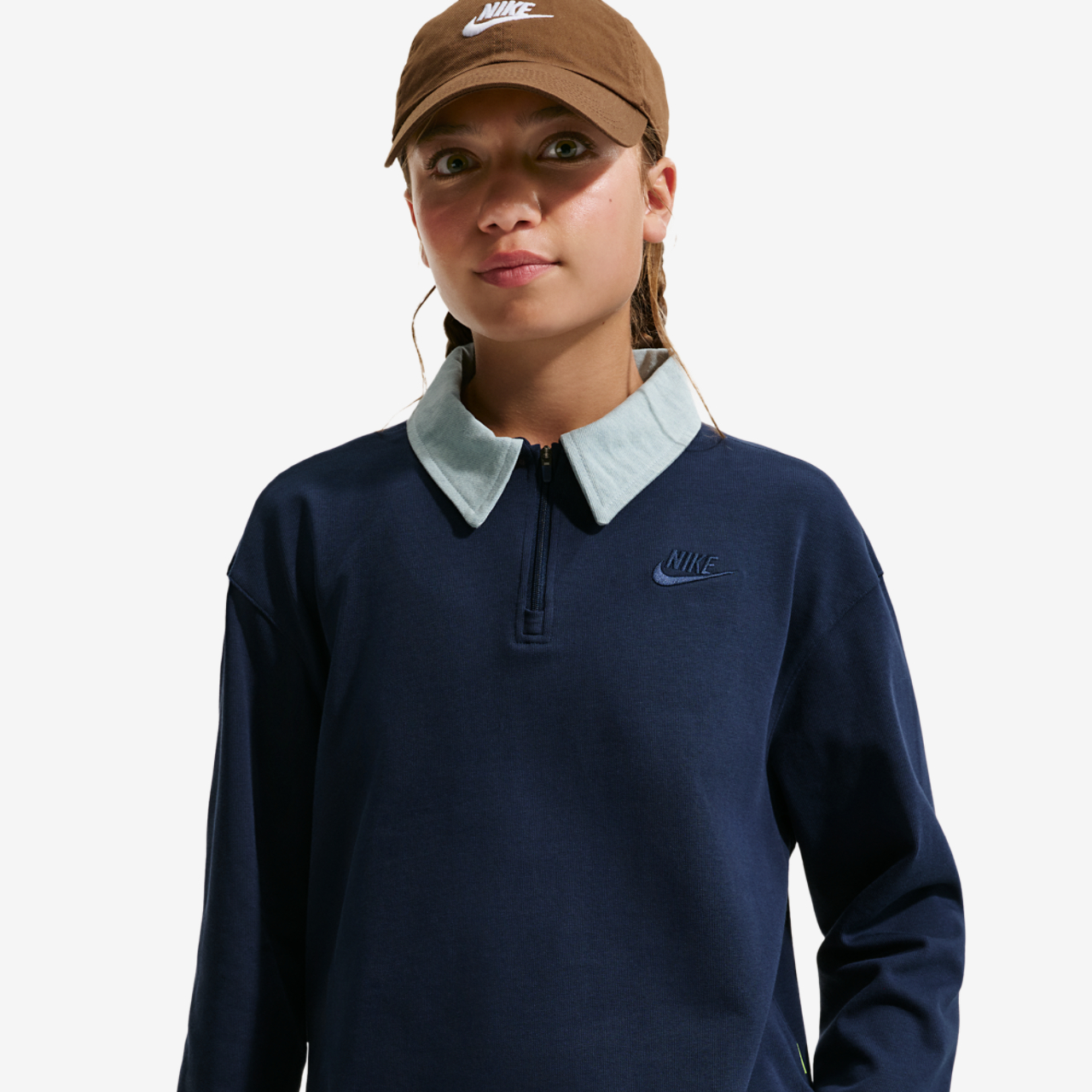 Nike NSW Pullover Long Sleeve Top Image 1 of 4. Tap to open photo gallery.