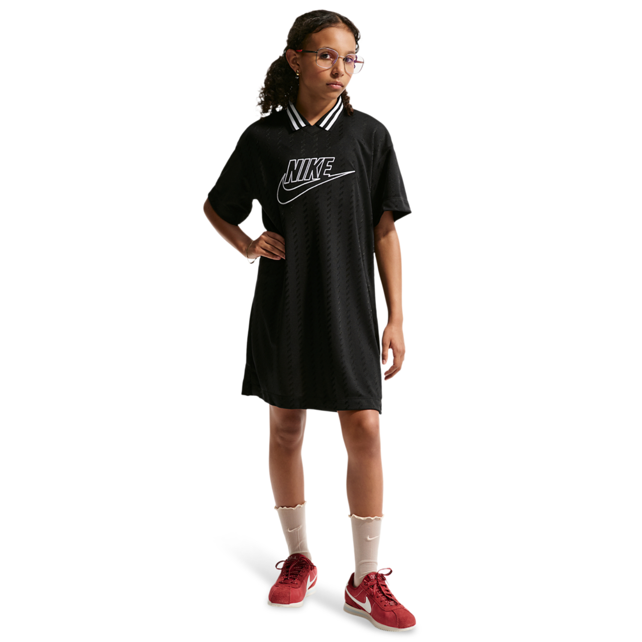Nike NSW CLN Short Sleeve Jersey Dress - Girls' Grade School