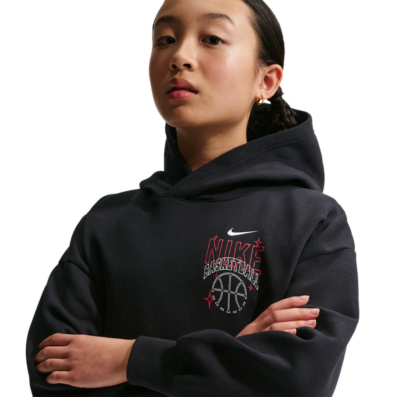 Nike Flc Oversized Hoodie Hbr Image 4 of 6. Tap to open photo gallery.