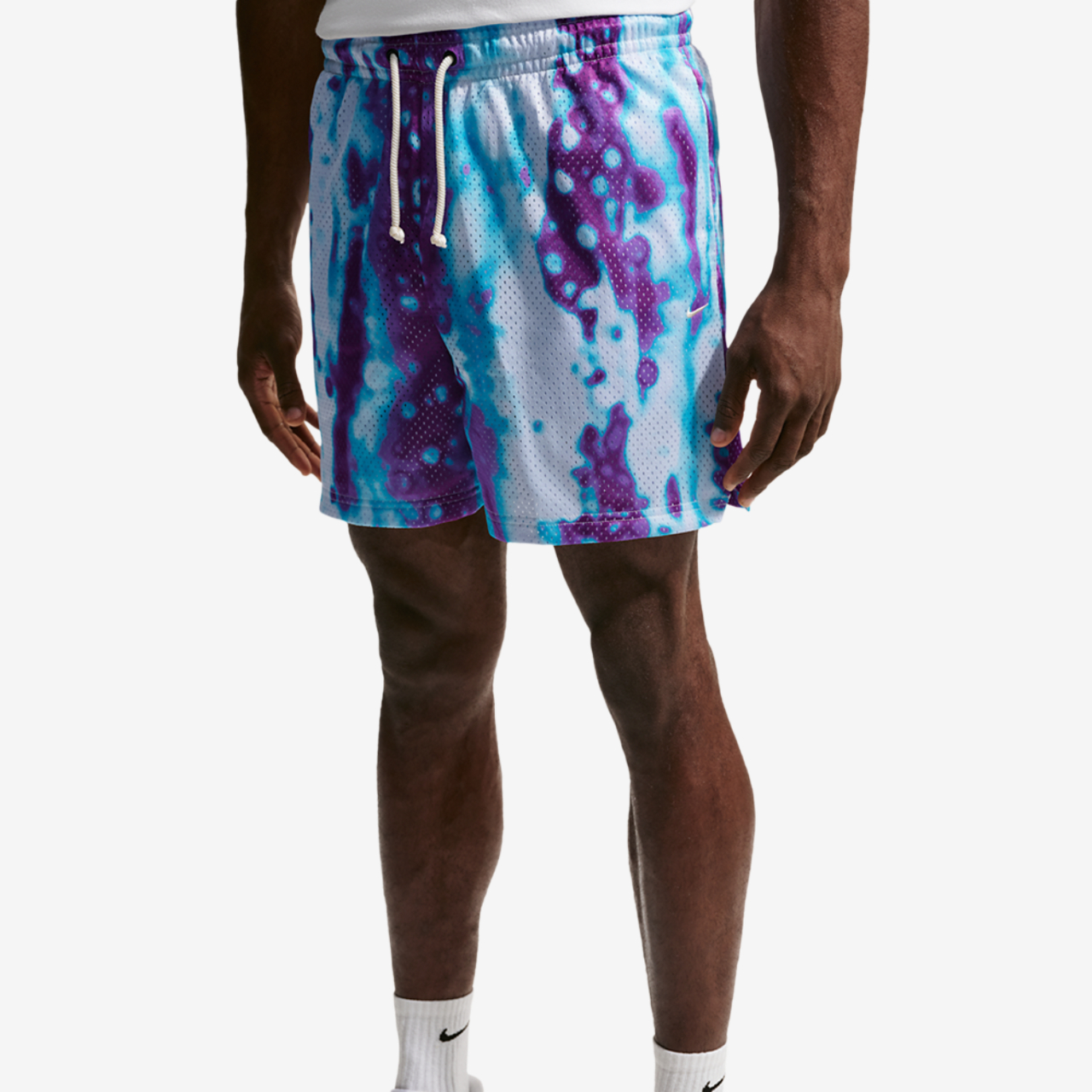Nike Dri-FIT 5 Inch Mesh Print Shorts Image 1 of 3. Tap to open photo gallery.