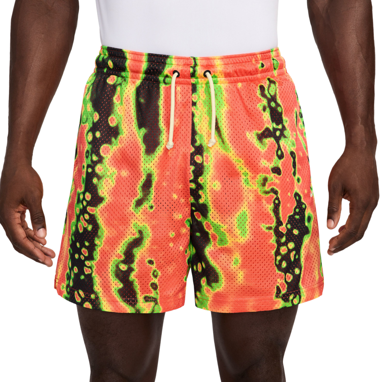 Nike Dri-FIT 5 Inch Mesh Print Shorts Image 1 of 4. Tap to open photo gallery.