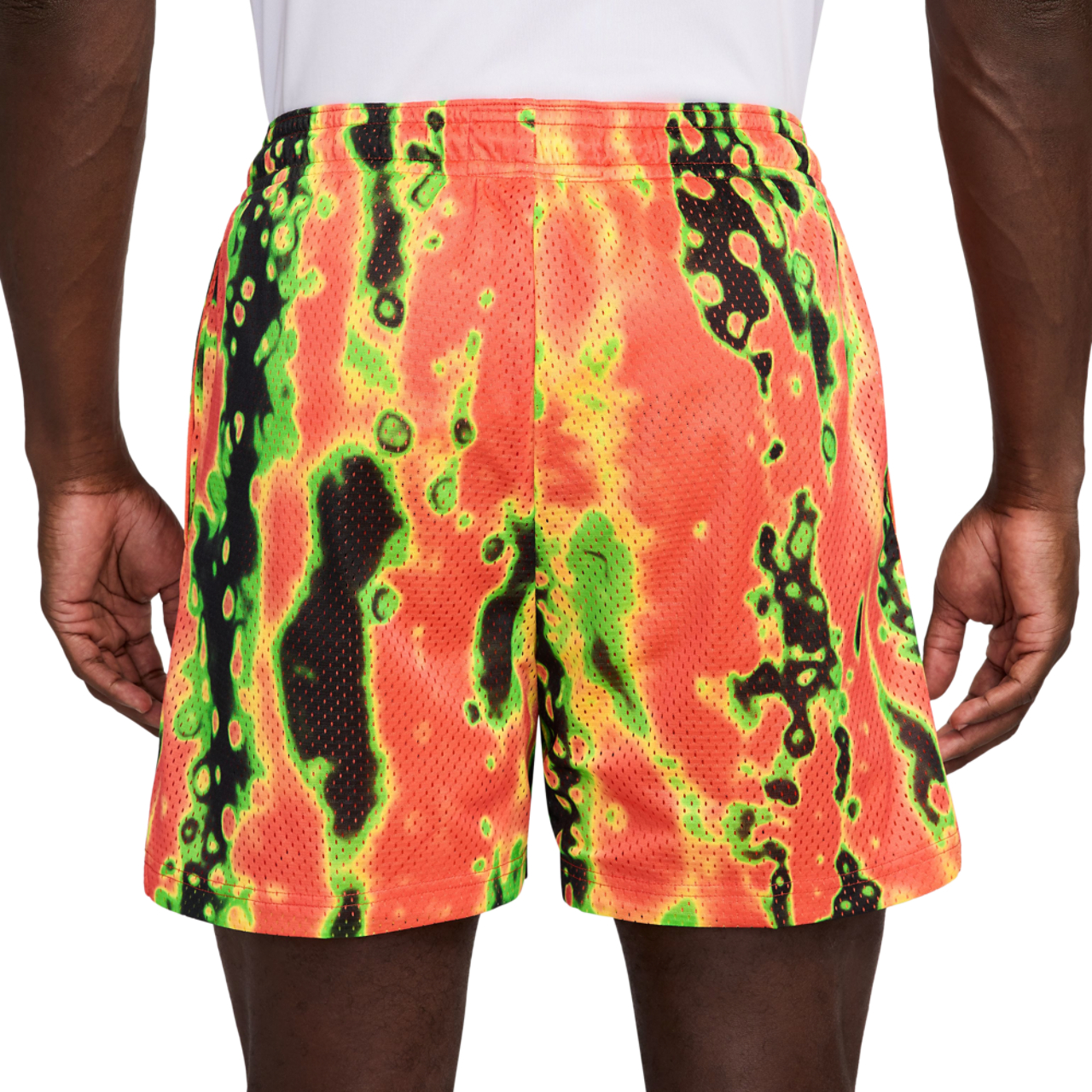 Nike Dri-FIT 5 Inch Mesh Print Shorts Image 2 of 4. Tap to open photo gallery.