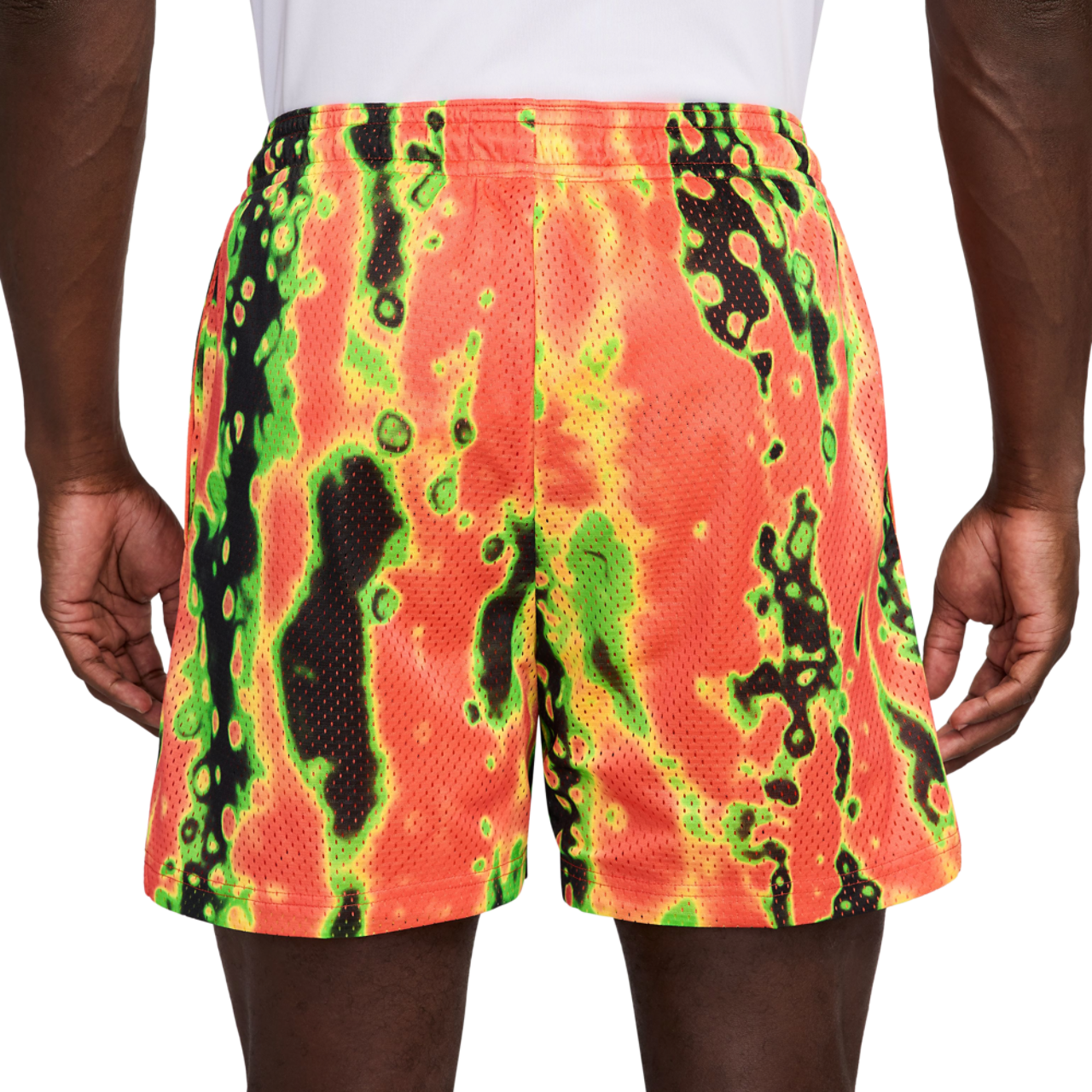 Nike Dri-FIT 5 Inch Mesh Print Shorts Image 2 of 4. Tap to open photo gallery.