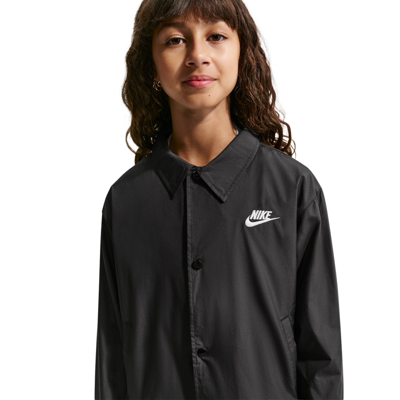 Nike NSW Repel Club Woven Coach Jacket Image 1 of 3. Tap to open photo gallery.