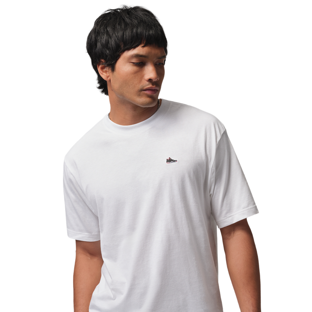 Jordan Sneaker Patch Short Sleeve Crew Image 1 of 4. Tap to open photo gallery.