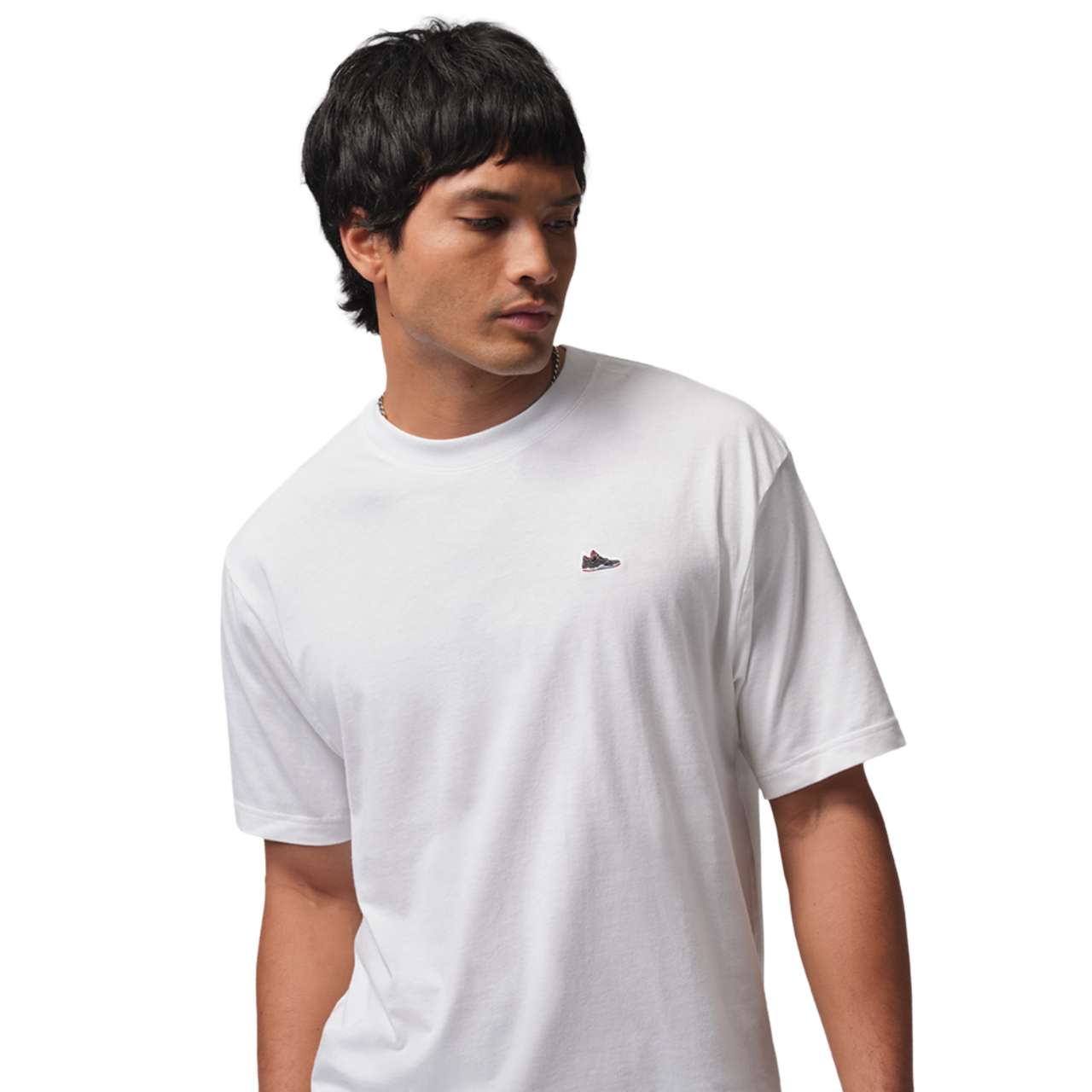 Jordan Sneaker Patch Short Sleeve Crew Image 1 of 4. Tap to open photo gallery.