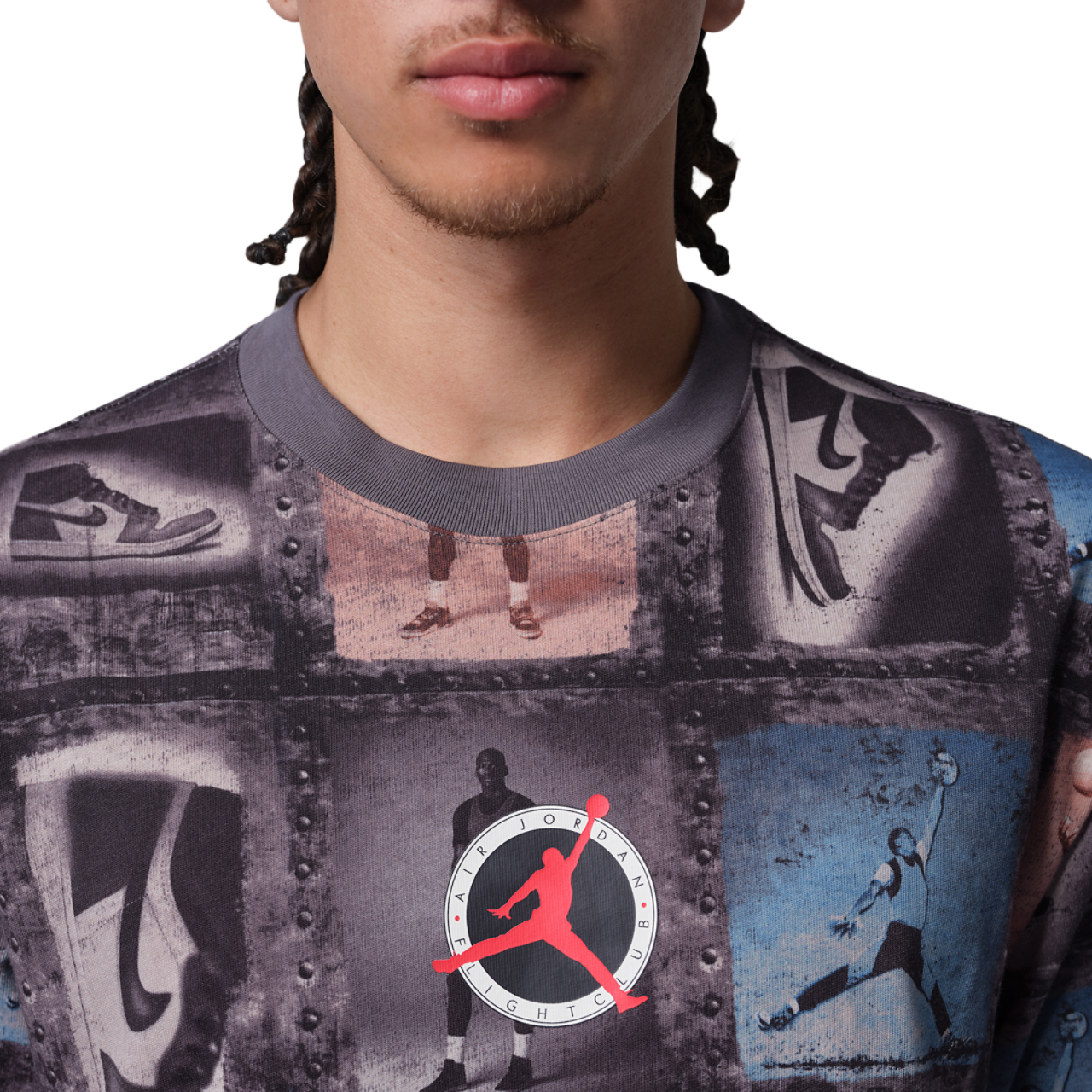 Jordan Flight Club Short Sleeve Crew Image 3 of 3. Tap to open photo gallery.