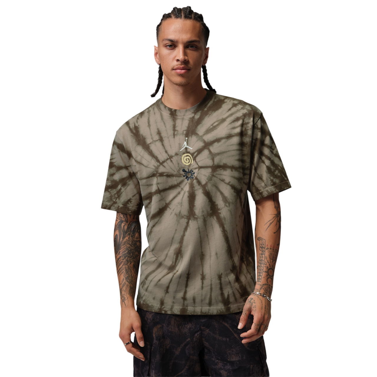 BRIEFING FD MEN’S GARMENT DYE SHIRT Jordan Brooklyn Tie Dye Festival Short Sleeve Crew - Men's
