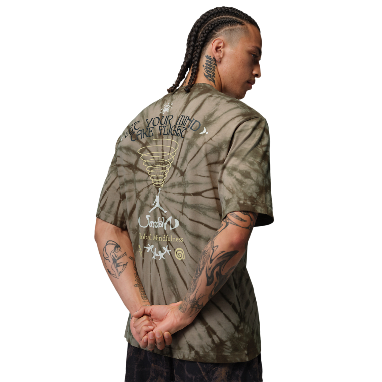 Jordan Brooklyn Tie Dye Festival Short Sleeve Crew - Men's