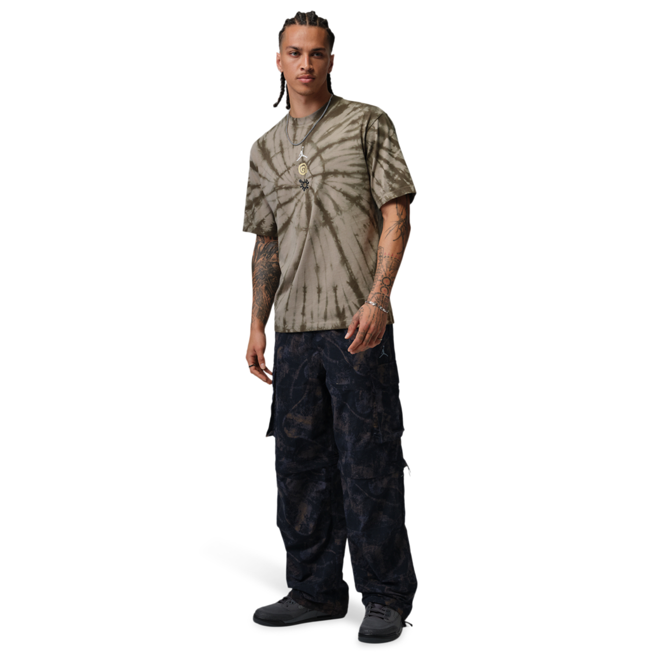 Jordan Brooklyn Tie Dye Festival Short Sleeve Crew - Men's