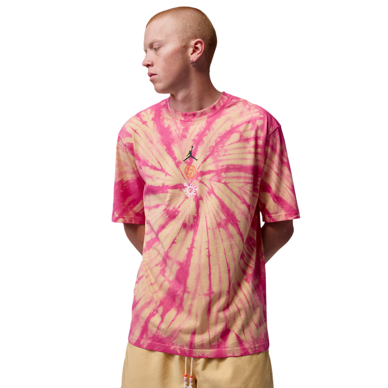 Jordan Brooklyn Tie Dye Festival Short Sleeve Crew Image 1 of 6. Tap to open photo gallery.