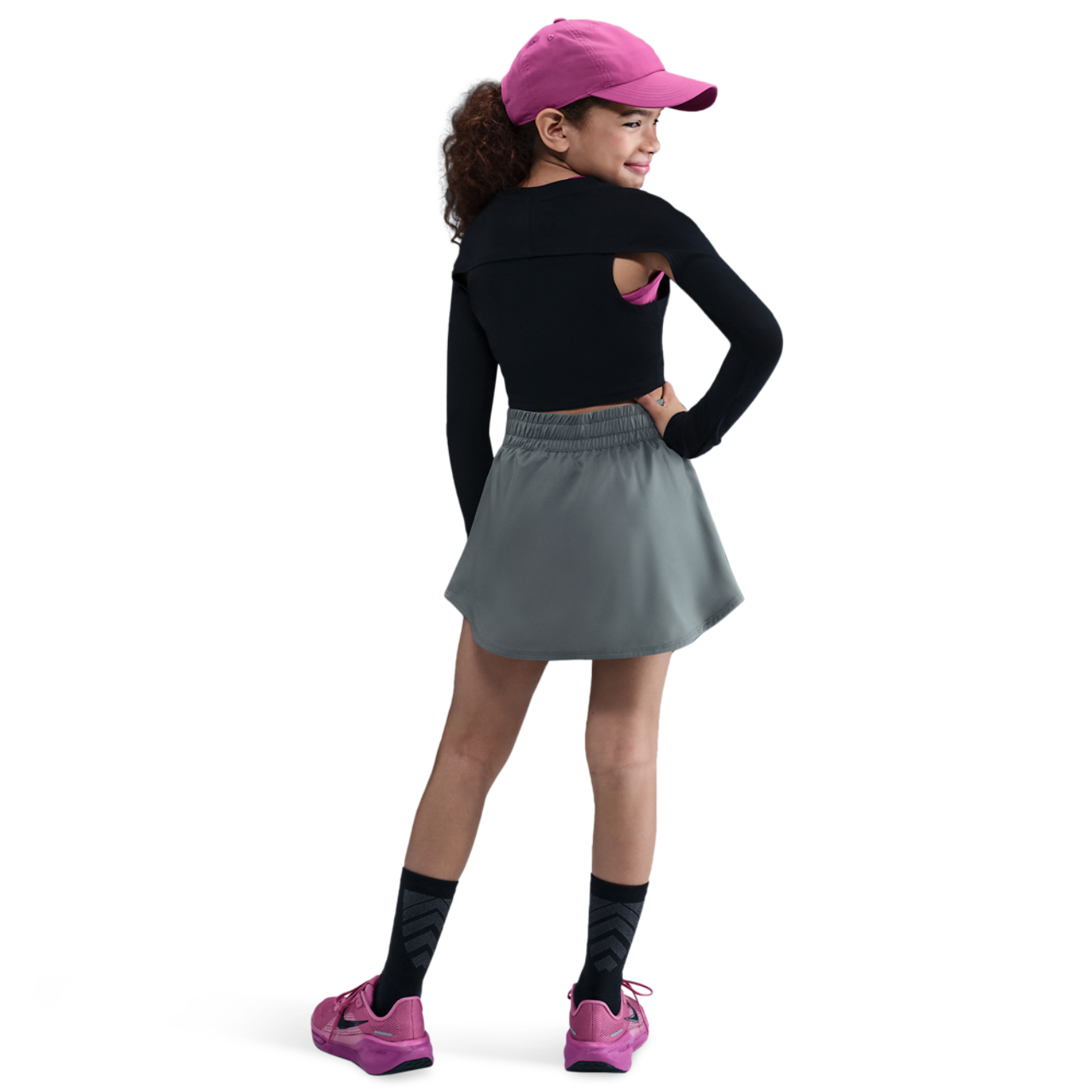 Nike One Dri-FIT High Rise Skort Image 4 of 4. Tap to open photo gallery.