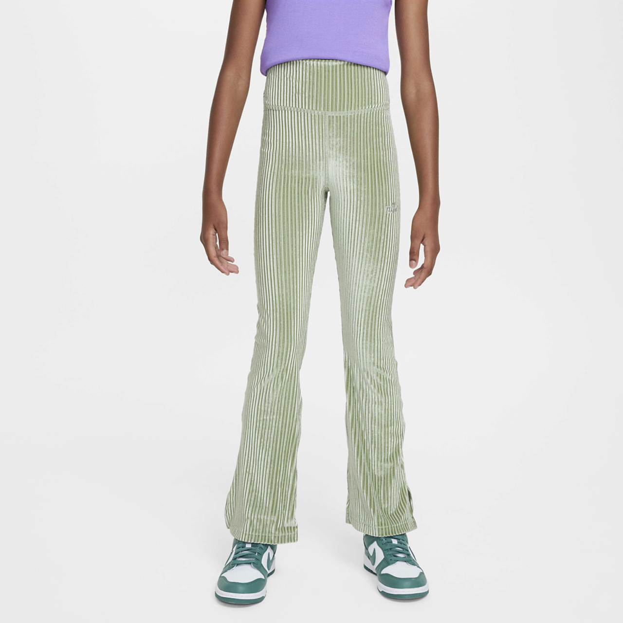 Nike NSW Tight Flare Cozy Rib Image 1 of 3. Tap to open photo gallery.