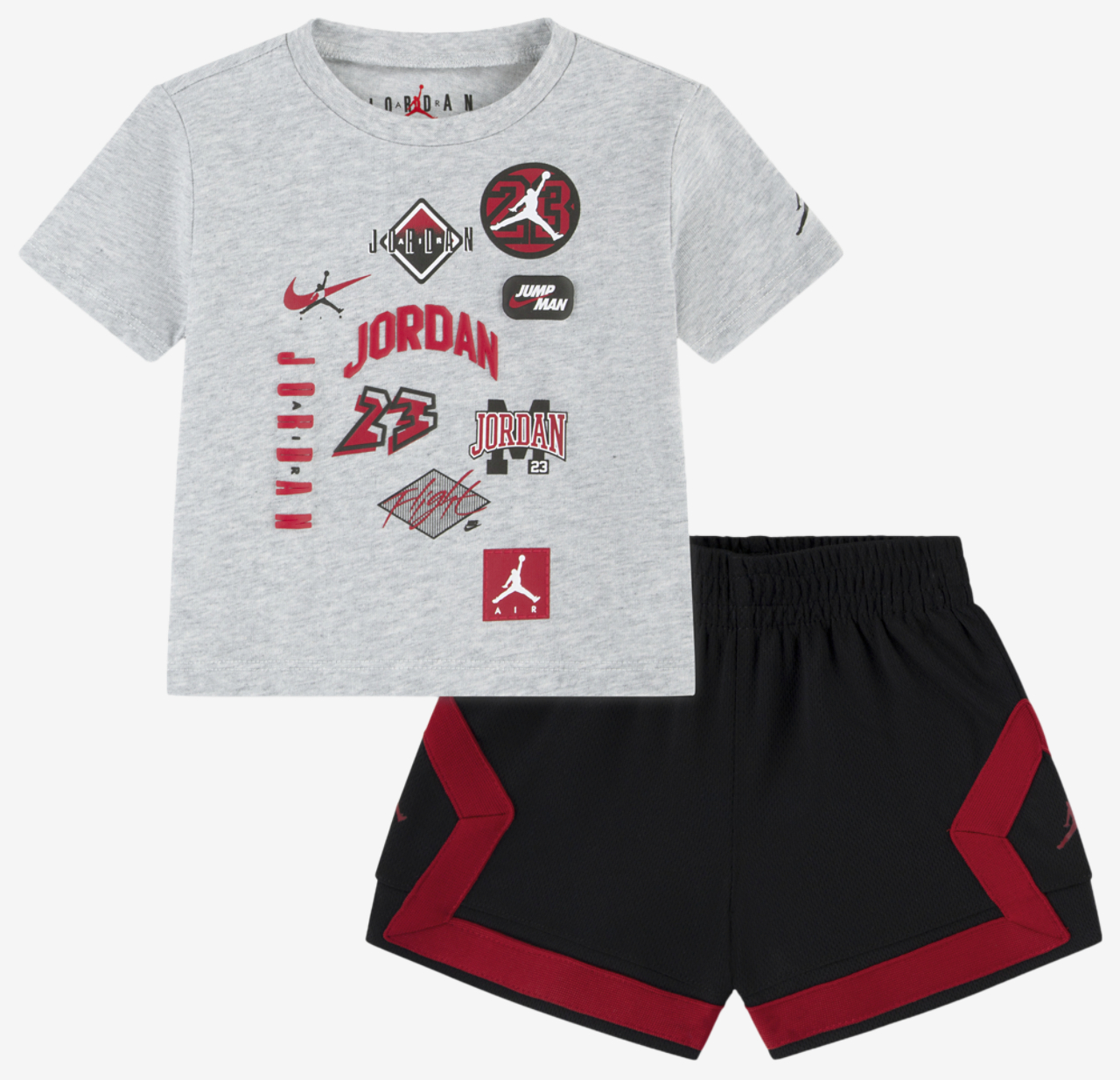 Jordan Dynasty Patch T-Shirt Shorts Set Image 1 of 5. Tap to open photo gallery.