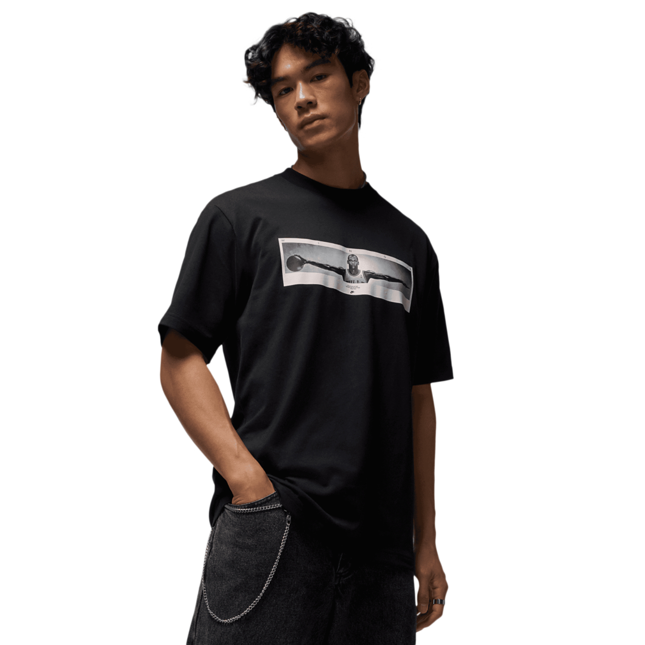 Jordan NC Wings Photo Short Sleeve Crew Image 1 of 6. Tap to open photo gallery.