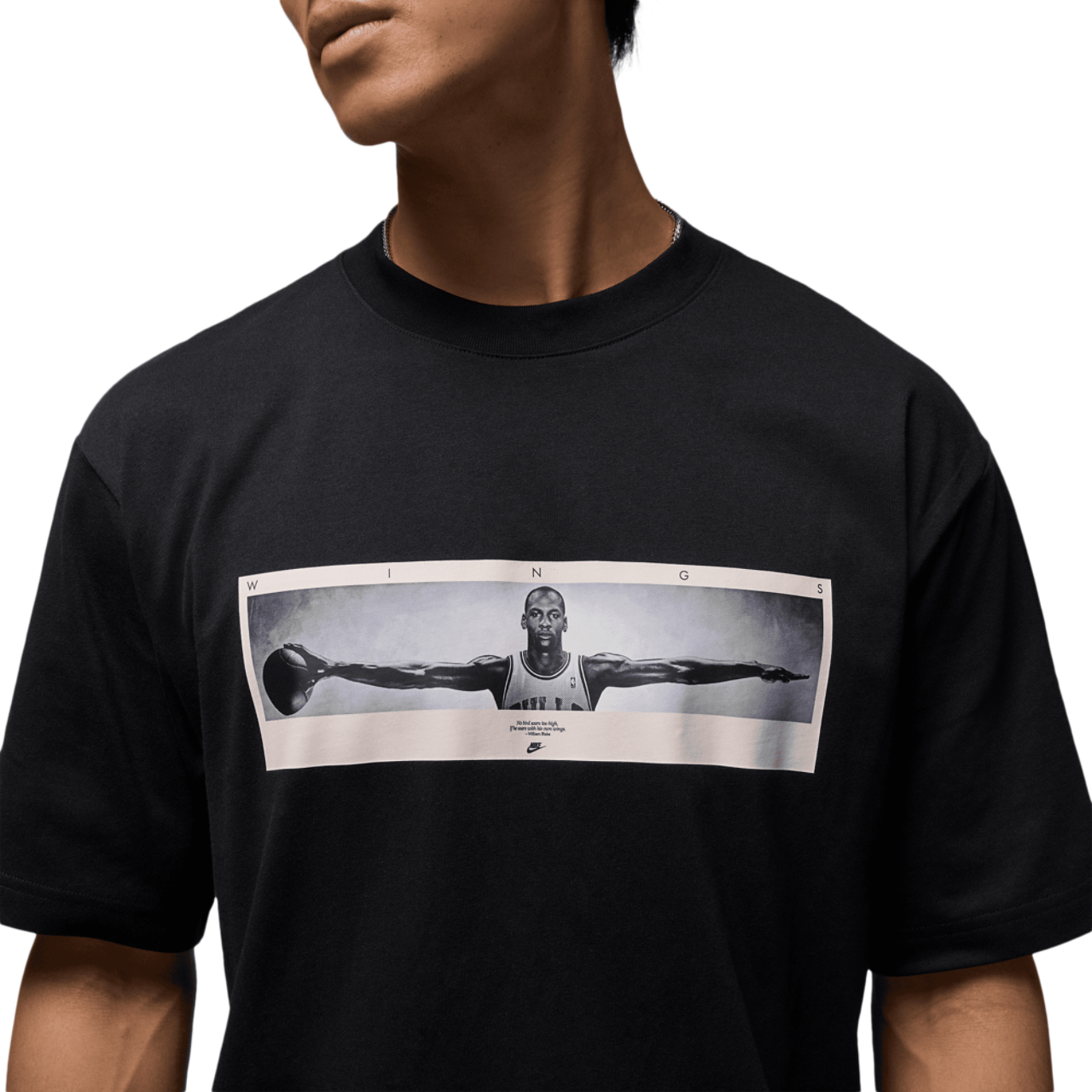 Jordan NC Wings Photo Short Sleeve Crew Image 4 of 6. Tap to open photo gallery.