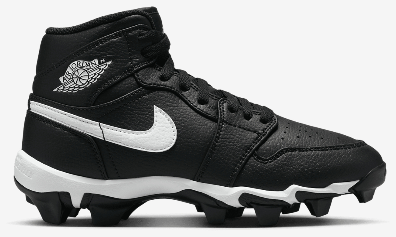 Jordan AJ 1 Mid Cleats Image 1 of 9. Tap to open photo gallery.