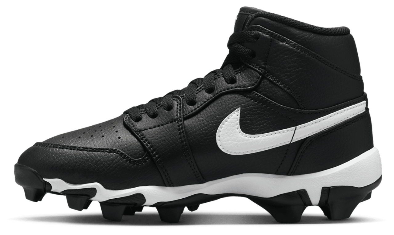 Jordan AJ 1 Mid Cleats Image 2 of 9. Tap to open photo gallery.