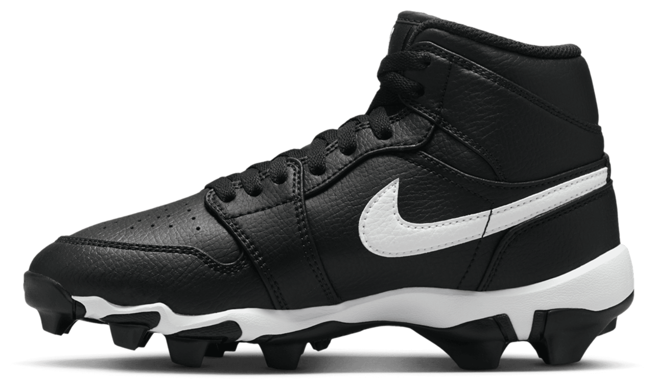 Jordan AJ 1 Mid Cleats Image 2 of 9. Tap to open photo gallery.