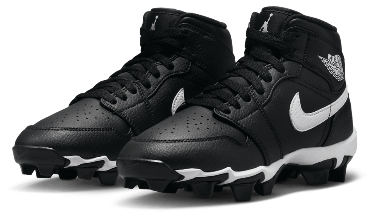 Jordan AJ 1 Mid Cleats Image 6 of 9. Tap to open photo gallery.