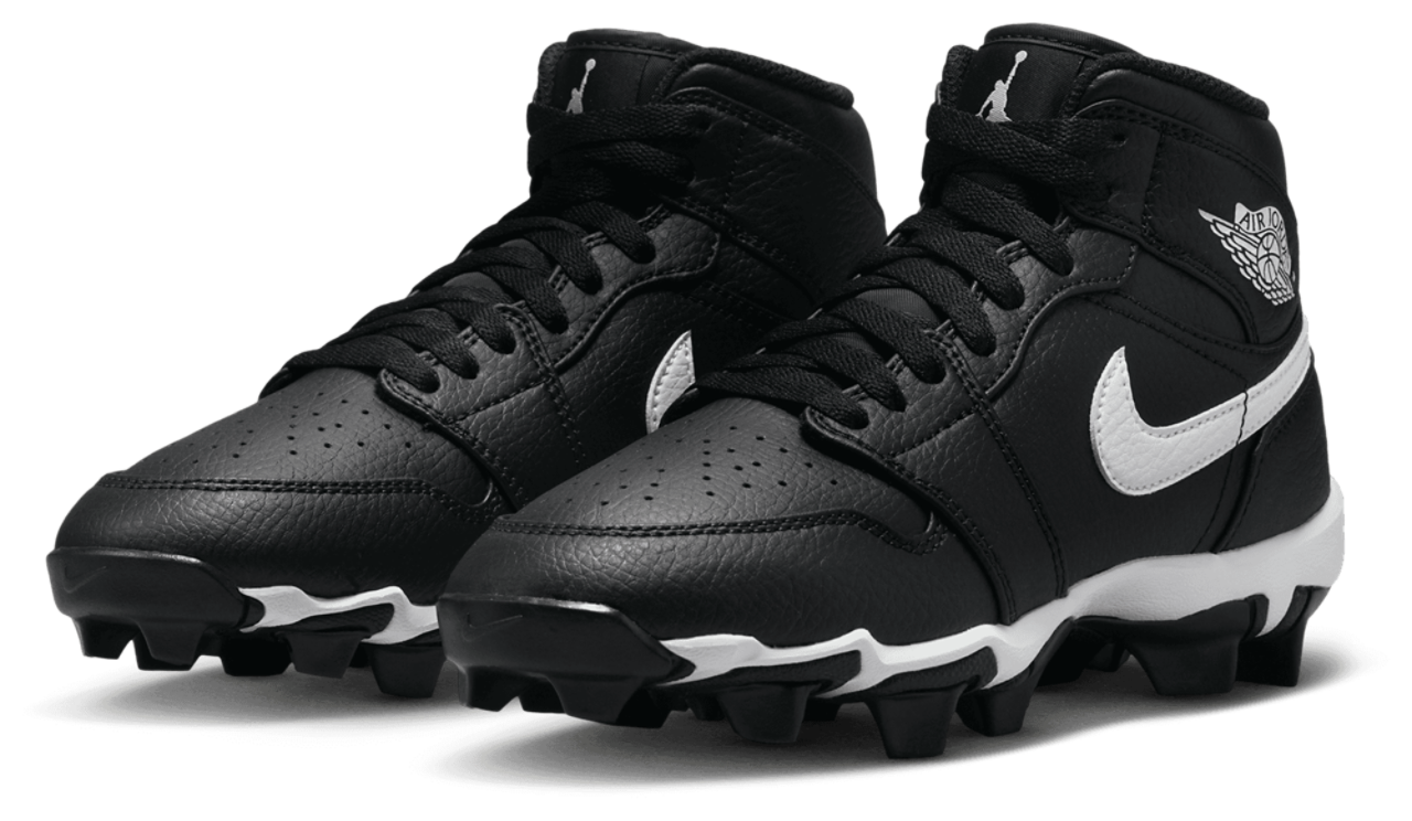 Jordan AJ 1 Mid Cleats Image 6 of 9. Tap to open photo gallery.