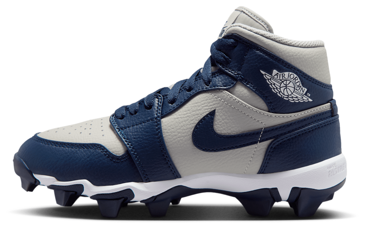 Jordan AJ 1 Mid Cleats Image 2 of 9. Tap to open photo gallery.