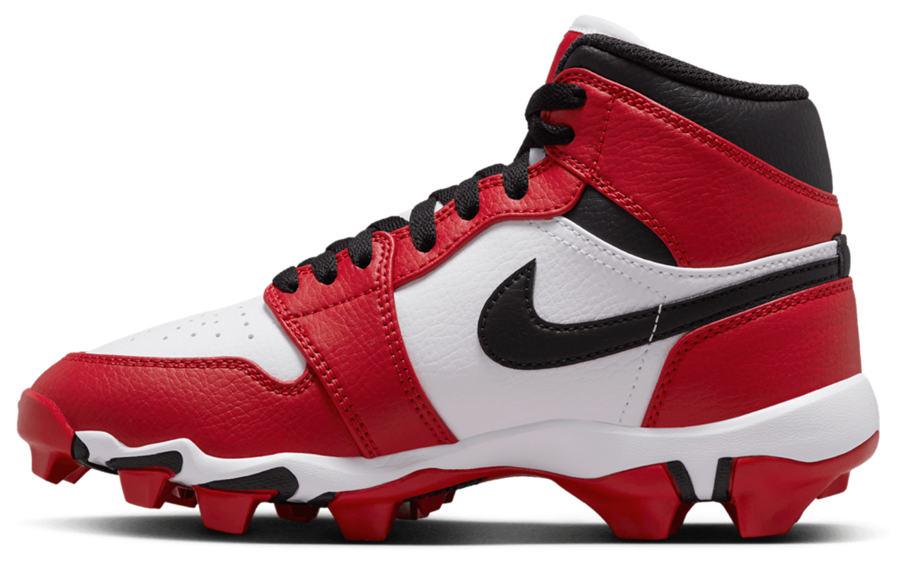 Jordan AJ 1 Mid Cleats Image 2 of 6. Tap to open photo gallery.