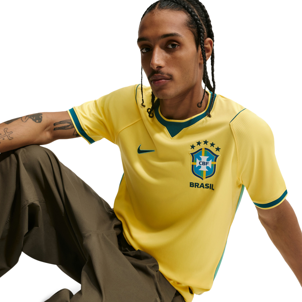 Nike Brasil Home Replica Stadium Jersey Image 1 of 4. Tap to open photo gallery.