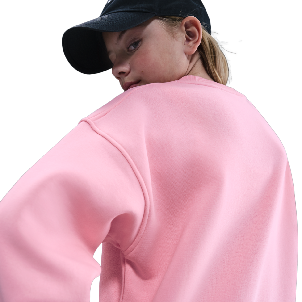Nike NSW Oversized Club Fleece Crew Image 2 of 4. Tap to open photo gallery.
