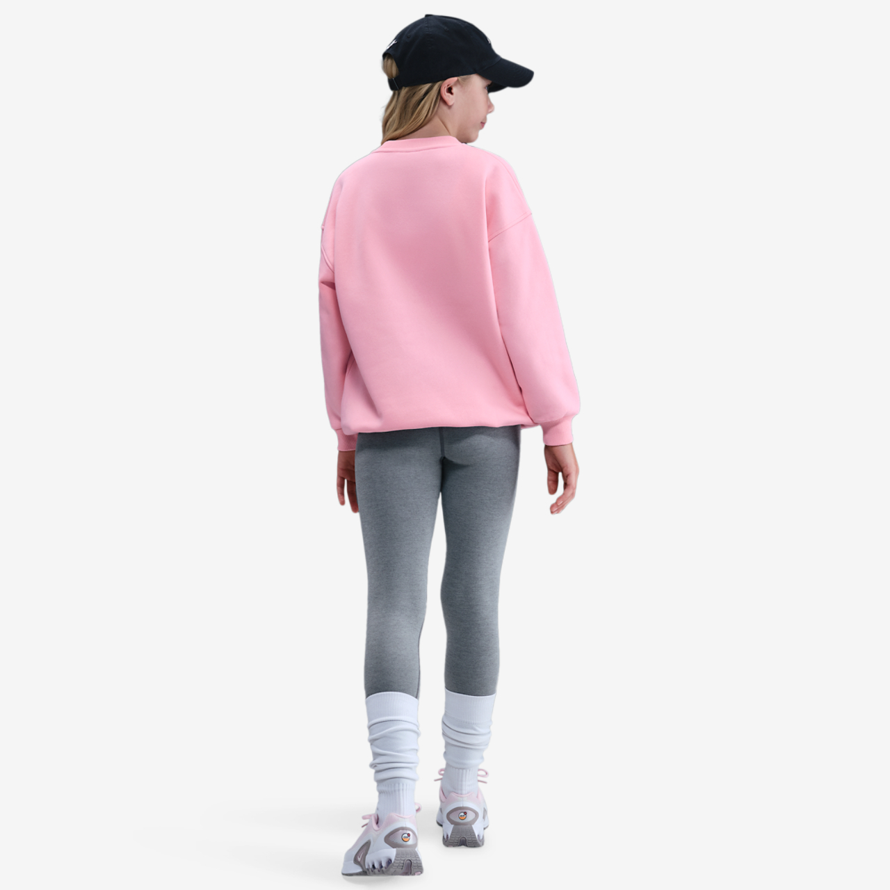 Nike NSW Oversized Club Fleece Crew Image 4 of 4. Tap to open photo gallery.