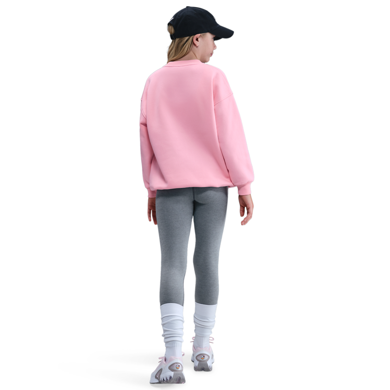 Nike NSW Oversized Club Fleece Crew Image 4 of 4. Tap to open photo gallery.
