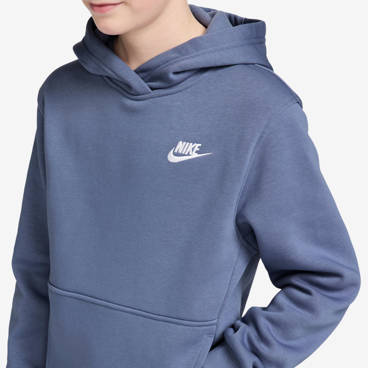 Nike NSW Club LBR Fleece Hoodie Image 3 of 3. Tap to open photo gallery.