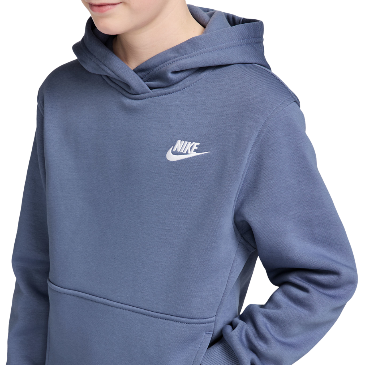 Nike NSW Club LBR Fleece Hoodie Image 3 of 3. Tap to open photo gallery.