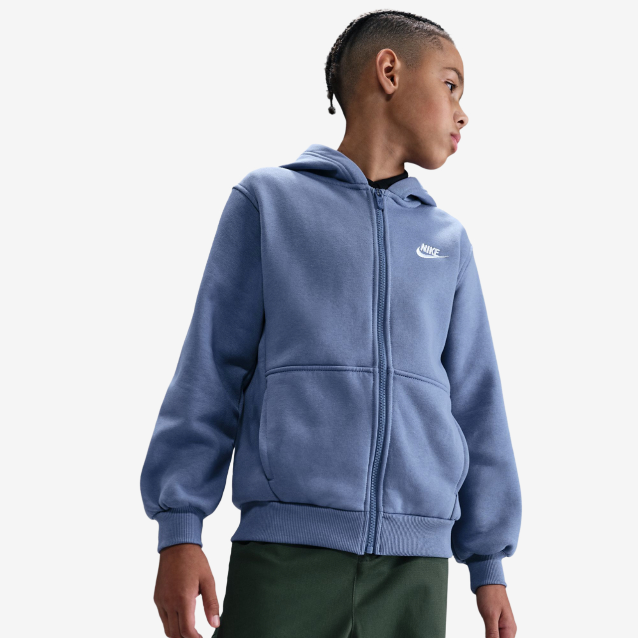 Nike NSW Full-Zip Club Fleece Hoodie Image 1 of 3. Tap to open photo gallery.