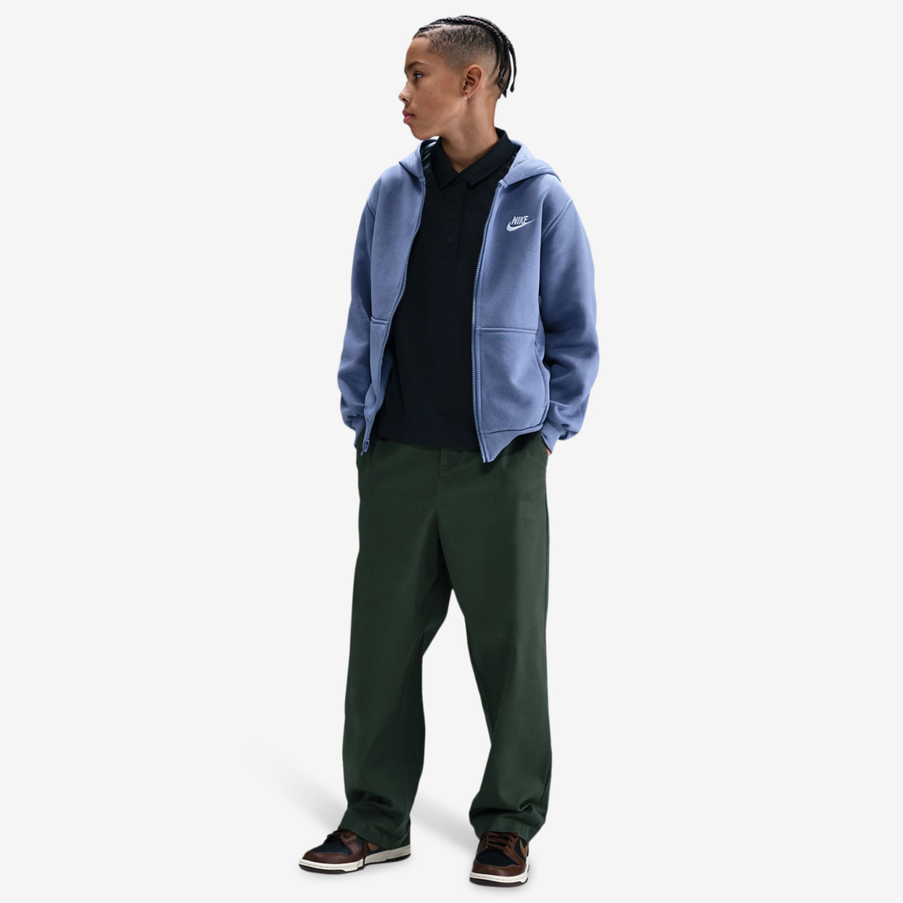 Nike NSW Full-Zip Club Fleece Hoodie Image 3 of 3. Tap to open photo gallery.