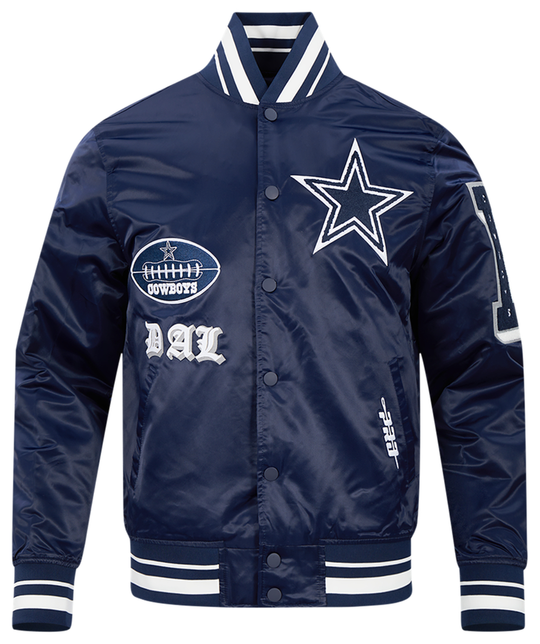 Pro Standard Cowboys Old English Rib Satin Jacket - Men's | Champs Sports