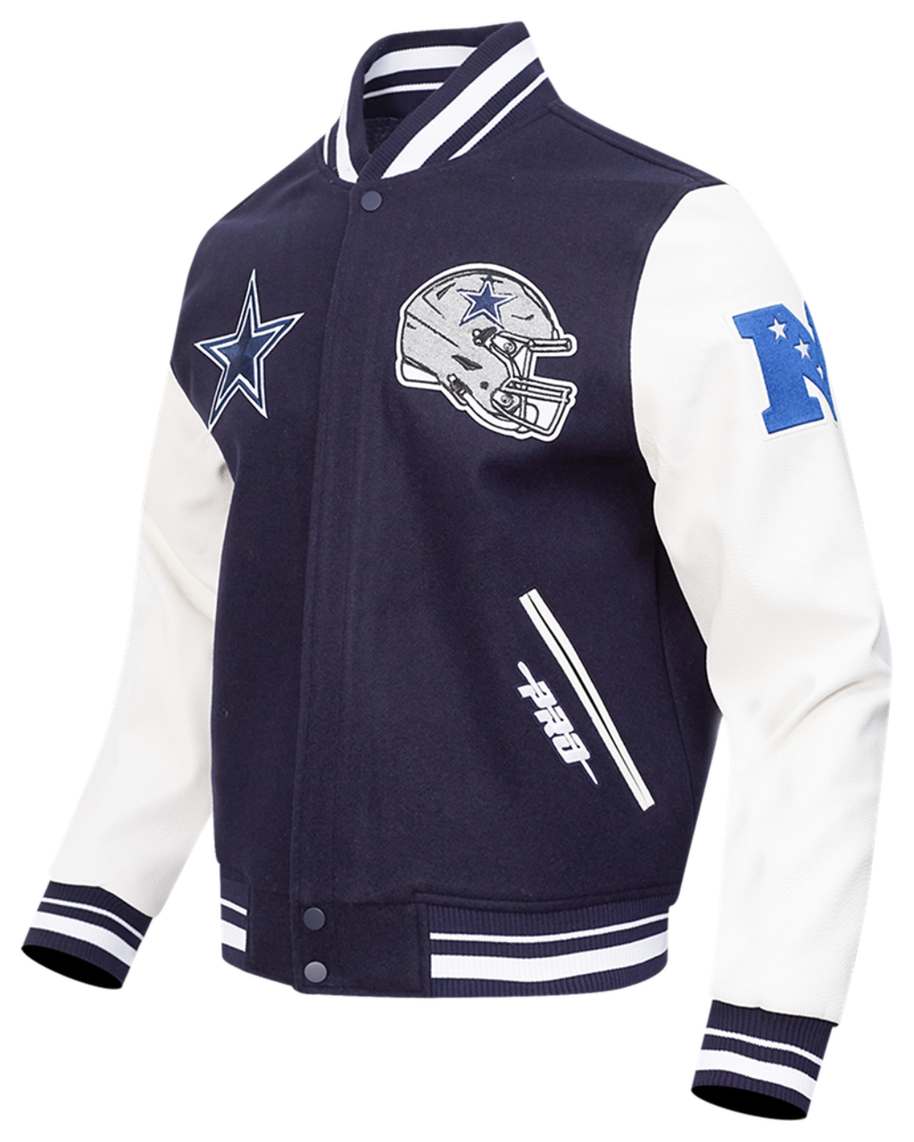 Pro Standard Cowboys Day One Rib Wool Varsity Jacket - Men's | Champs ...