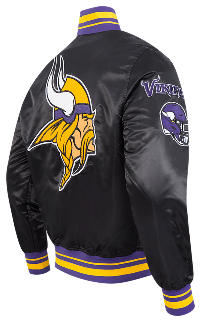 Pro Standard Vikings Mash Up Rib Satin Jacket - Men's | Champs Sports