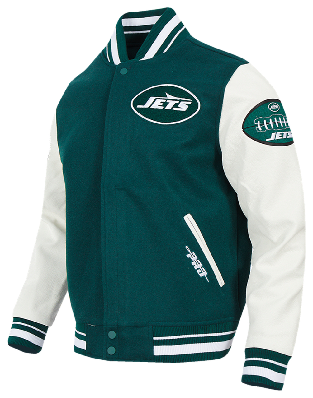 Pro Standard Jets Old English Rib Wool Varsity Jacket - Men's | Champs ...