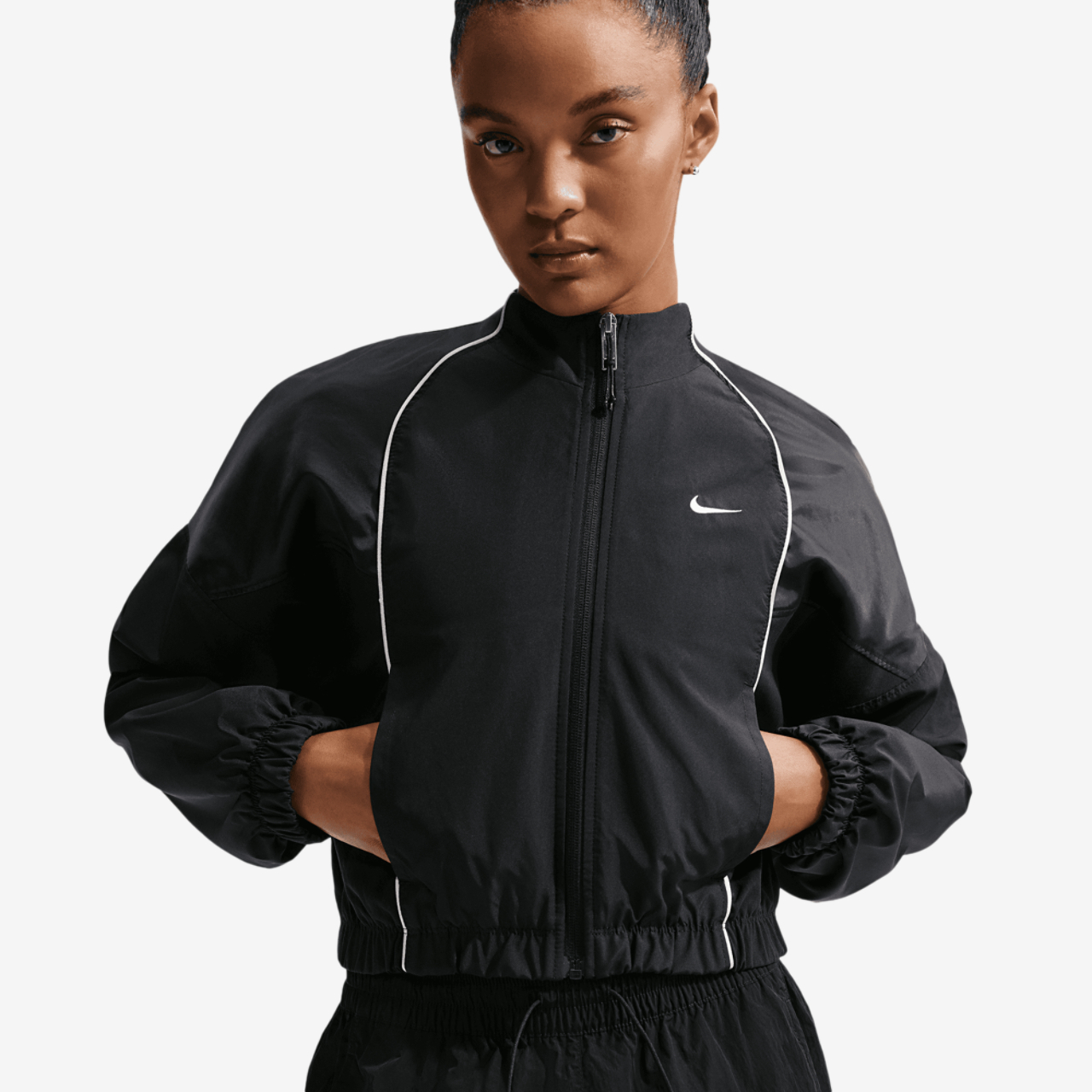 Nike NSW Shrunken Track Jacket Mod Image 1 of 5. Tap to open photo gallery.